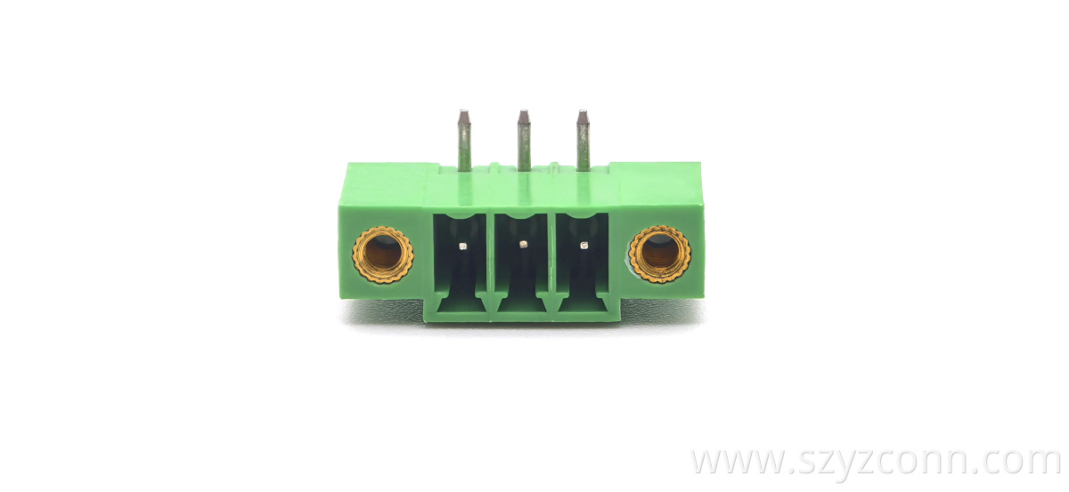 2.54mm Pitch Pluggable Terminal Blocks Male Bent Lead with Lug 1*3P 2.54mm Pitch Pluggable Terminal Blocks Male Bent Lead with Lug 1*3P